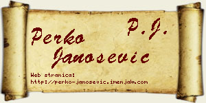 Perko Janošević vizit kartica